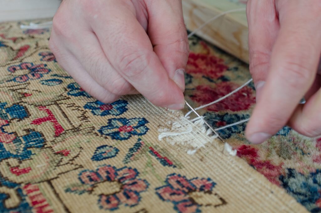 rug repairing process